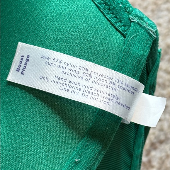 Cacique Green Floral Boost Plunge Bra 44B - Picture 6 of 6